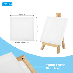 ELMAS Mini Canvas & Easel Art Set for Kids & DIY Projects