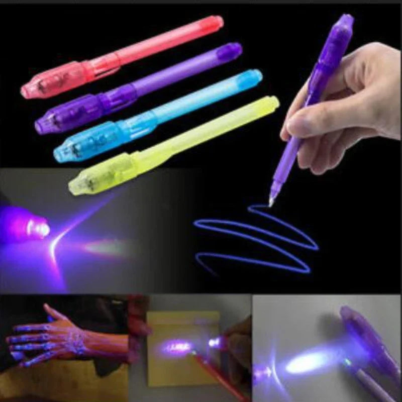 ELMAS 4pcs Luminous Light Pen Magic Purple UV Combo - Al Masam Stationery LLC