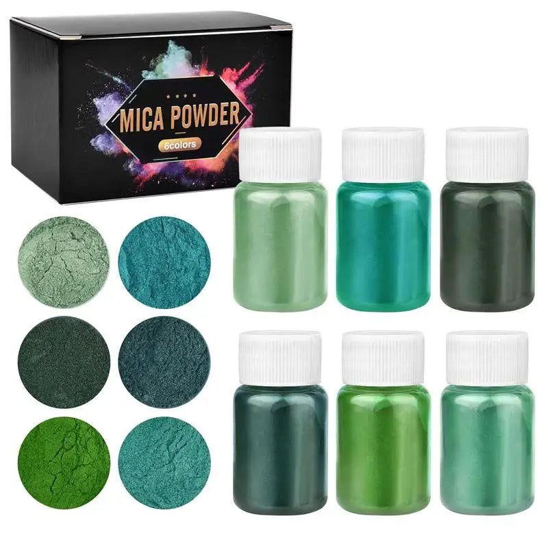 ELMAS 6 Color Pearl Powder Pigment for Epoxy Resin Crafts - Al Masam Stationery LLC