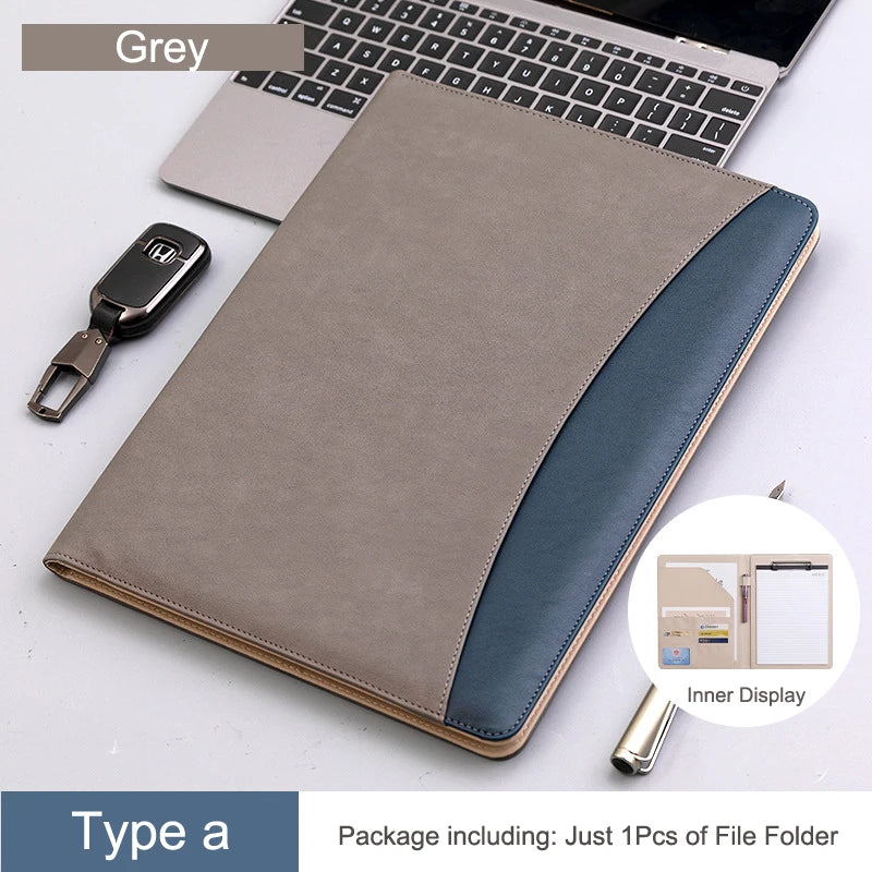 ELMAS Stylish A4 Leather Portfolio Folder for Professionals - Al Masam Stationery LLC