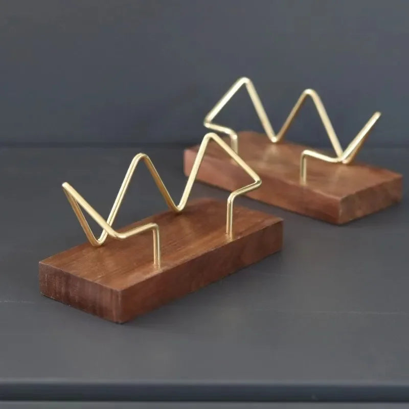 ELMAS Wooden Business Card Box Desk Organizer Office Decor - Al Masam Stationery LLC