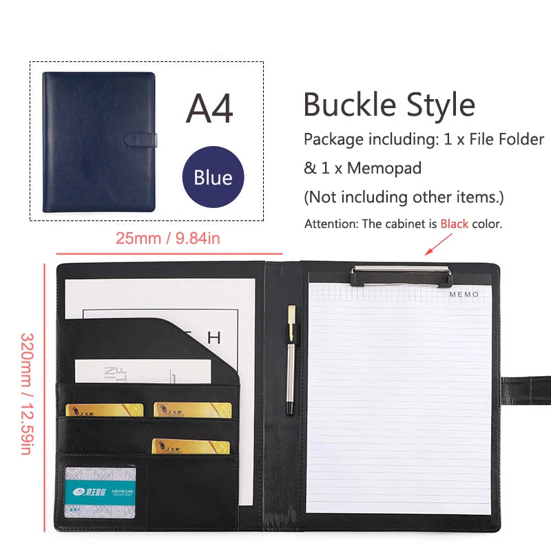 ELMAS Elegant Rose Gold Leather Padfolio & Clipboard Holder - Al Masam Stationery LLC