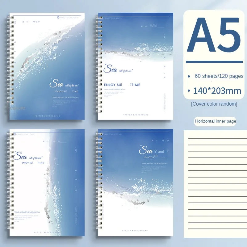 ELMAS Coil Notebook Sea Style B5/A5 Student Planner - Al Masam Stationery LLC