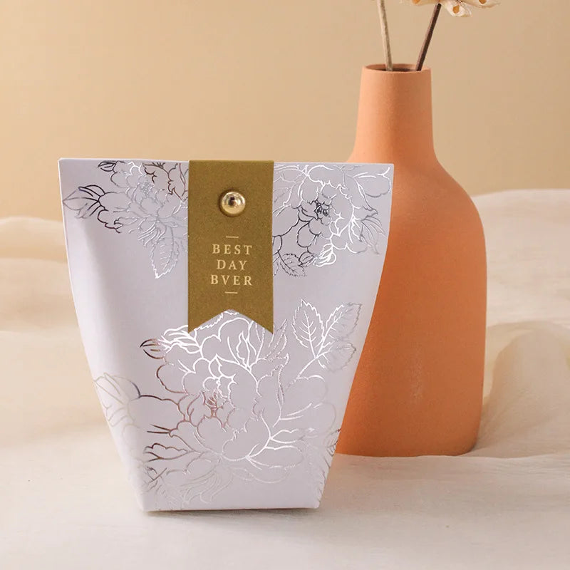 ELMAS Upscale Gilded Wedding Favor Candy Box Gift Bag - Al Masam Stationery LLC