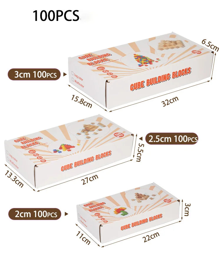 ELMAS Colorful Wooden Building Blocks for Kids - Al Masam Stationery LLC