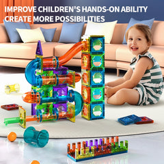 ELMAS Creative Magnetic Building Tiles for Kids