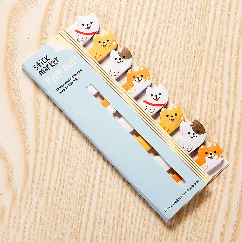 ELMAS Cute Cartoon Animal Sticky Notes & Memo Pad Set - Al Masam Stationery LLC