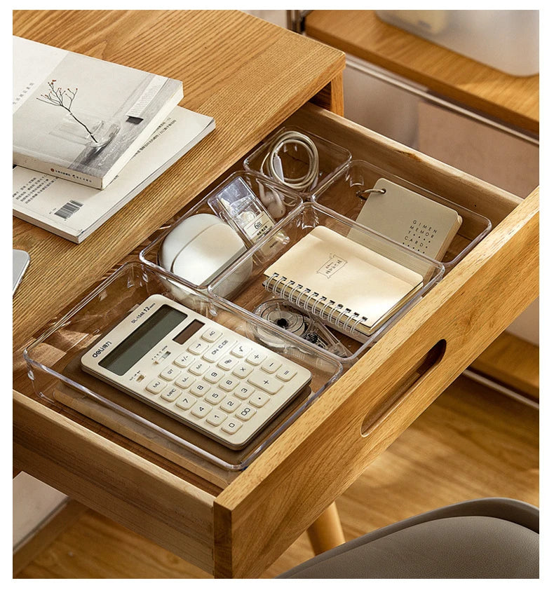 ELMAS Clear Acrylic Makeup Layered Storage Box for Desk - Al Masam Stationery LLC