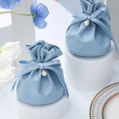 ELMAS Shrinked Leather Candy Bag Wedding Favors Gifts - Al Masam Stationery LLC