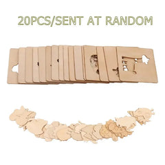 ELMAS Creative 20pc Wooden Stencils for Kids' Art