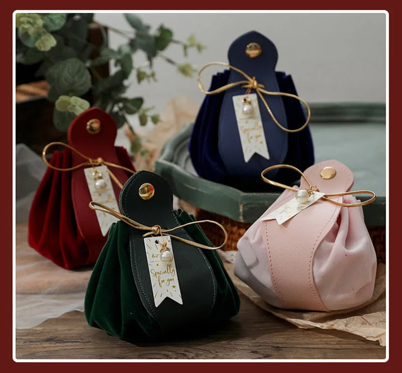 ELMAS Luxury Leather Wedding Candy Packaging Bag Supplies - Al Masam Stationery LLC