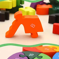 ELMAS Montessori Wooden Puzzle Toy for Kids Learning