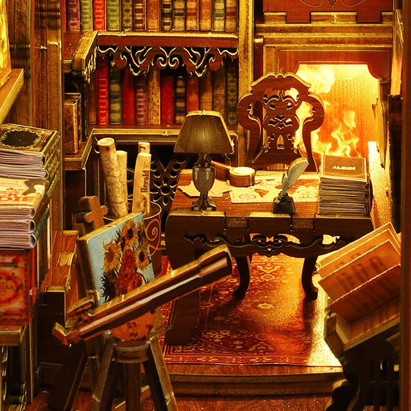 ELMAS Creative 3D Puzzle Dollhouse Bookshelf Set - Al Masam Stationery LLC