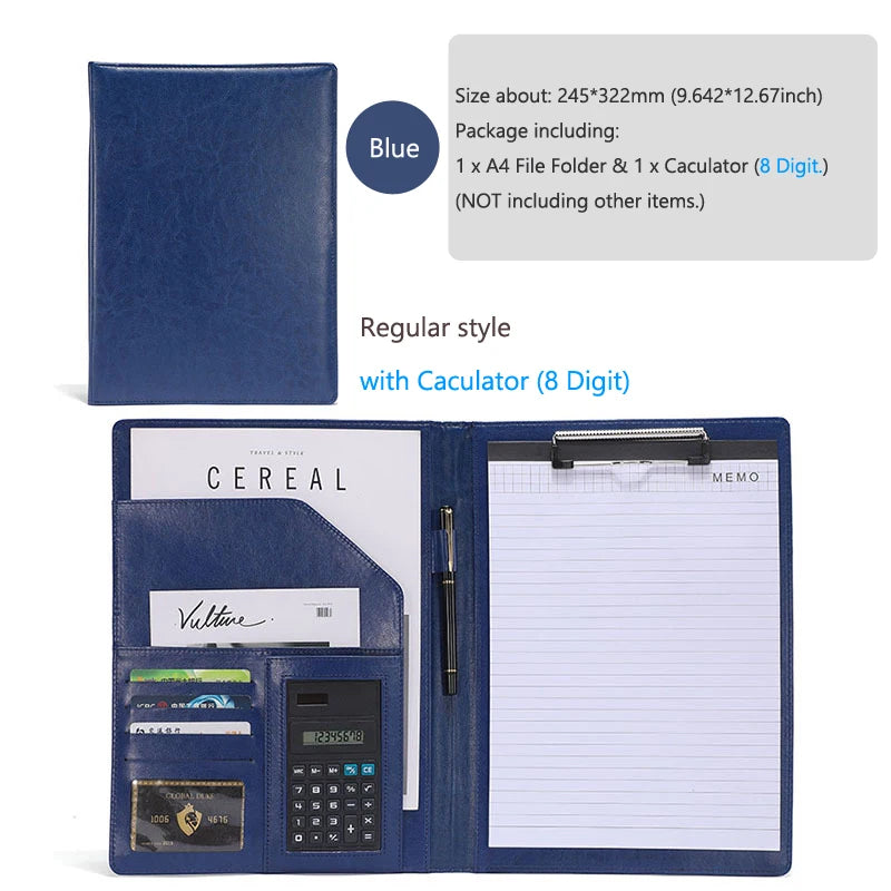 ELMAS Professional PU Leather Portfolio Organizer - Al Masam Stationery LLC