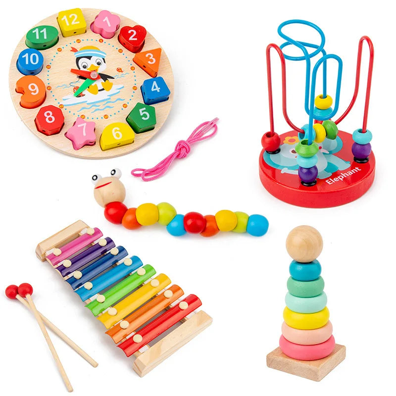 ELMAS Montessori Wooden Puzzles for Kids Early Learning - Al Masam Stationery LLC