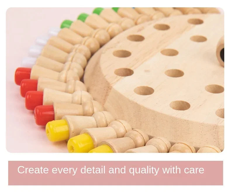 ELMAS Wooden Memory Match Stick Chess Game for Kids - Al Masam Stationery LLC