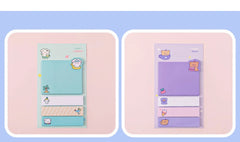 ELMAS Cute Kawaii Animal Sticky Notes & Memo Pad Set