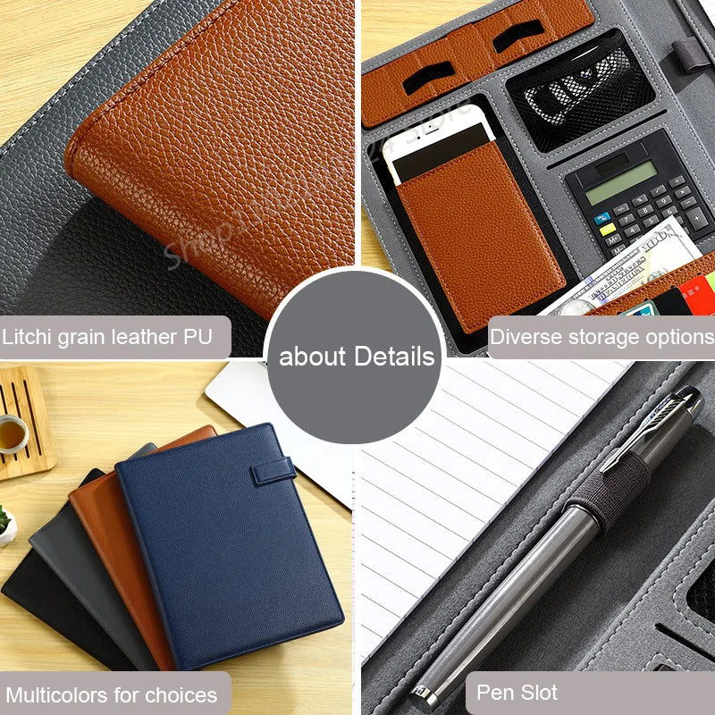 ELMAS Executive Leather Padfolio & Organizer Portfolio - Al Masam Stationery LLC