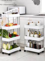 ELMAS 1pcs 3/4 Tier Rolling Utility Cart Storage Shelf - Al Masam Stationery LLC