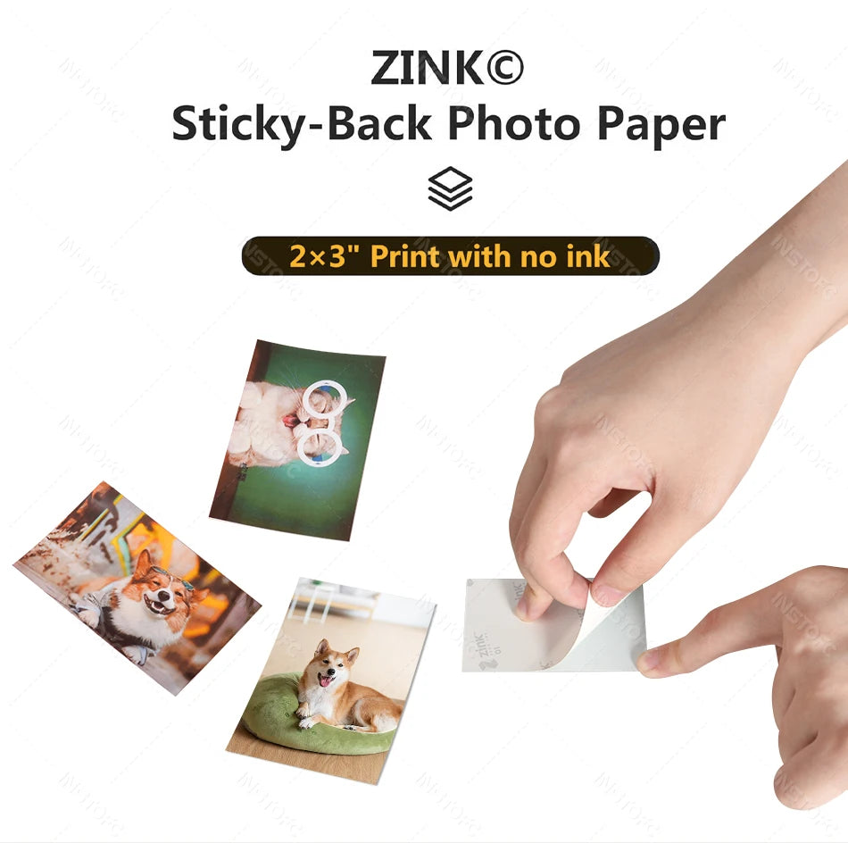 ELMAS Portable Bluetooth Mini Photo Printer for 2x3 Sticky Prints - Al Masam Stationery LLC