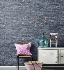 ELMAS Japanese Linen Solid Gray Wallpaper for Living Room - Al Masam Stationery LLC
