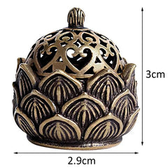 ELMAS Retro Copper Lotus Incense Burner for Home & Office