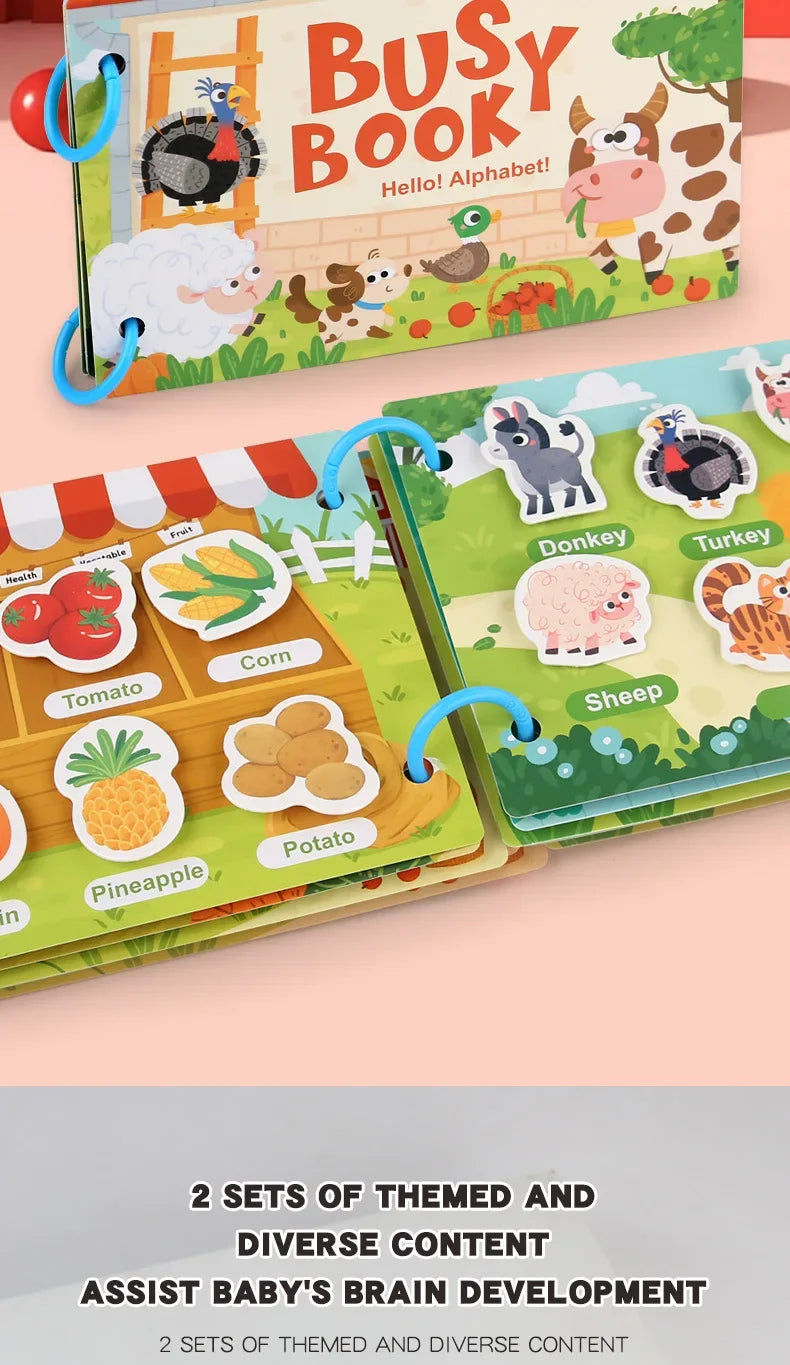 ELMAS Montessori Baby Busy Book for Early Learning Fun - Al Masam Stationery LLC