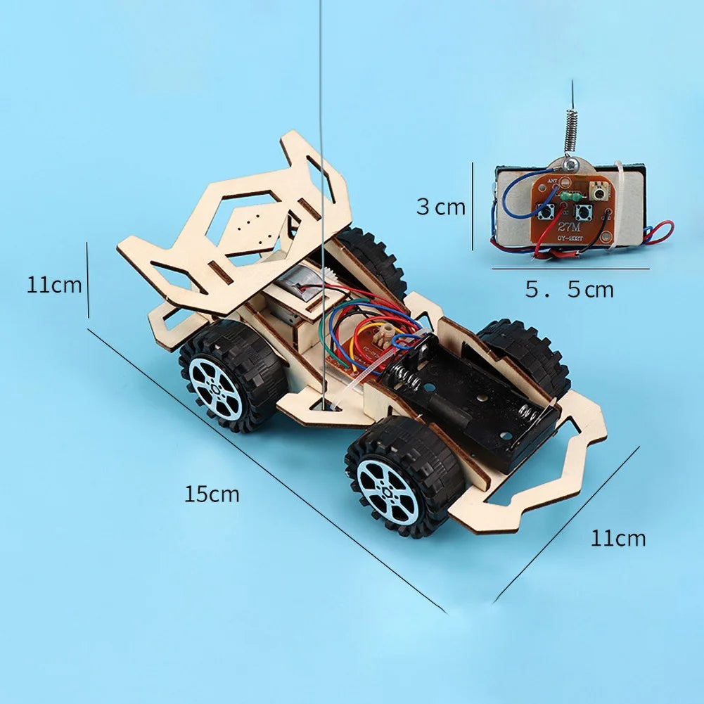 ELMAS DIY Electric Wooden Racing RC Toy for Kids - Al Masam Stationery LLC