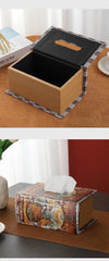 ELMAS Elegant Retro Book-Style Tissue Box