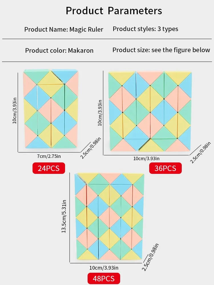 ELMAS Magic Snake Cube Blocks 3D Puzzle STEM Toy - Al Masam Stationery LLC