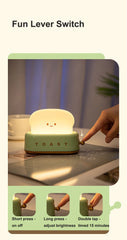 ELMAS Kawaii Bread Toast LED Night Light for Home Decor