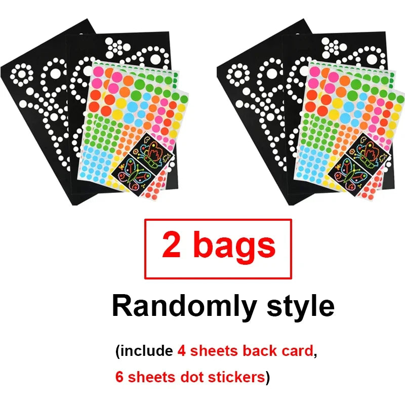 ELMAS 4 Sets Child Sticker Dot Mosaic Puzzle Games - Al Masam Stationery LLC