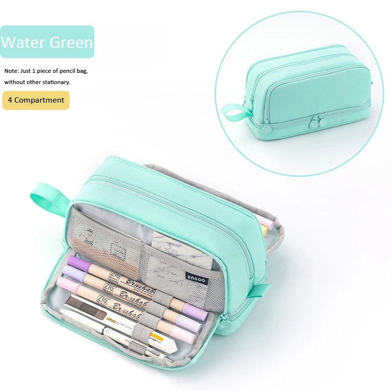 ELMAS Stylish Purple 3/4 Compartment Pencil Case for Kids - Al Masam Stationery LLC