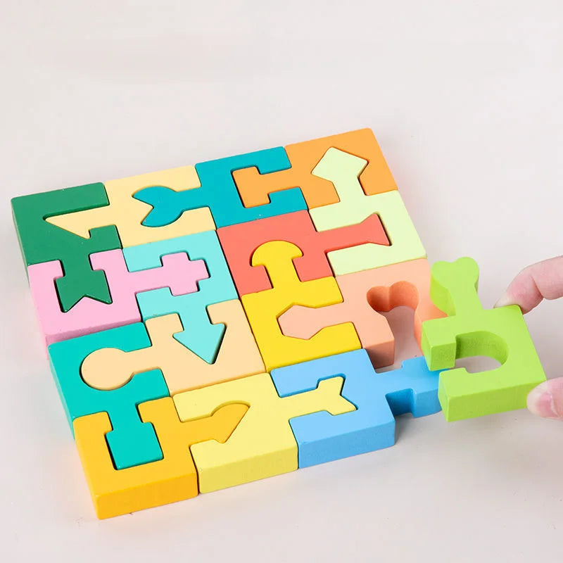 ELMAS Shape Matching Wooden Puzzles for Kids Learning - Al Masam Stationery LLC