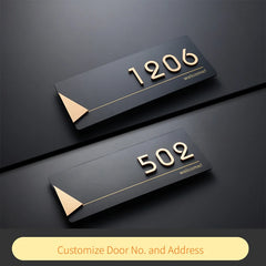 ELMAS Acrylic Modern Door Plate Customize House Number - Al Masam Stationery LLC
