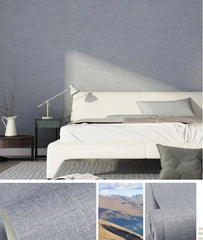 ELMAS Japanese Linen Solid Gray Wallpaper for Living Room - Al Masam Stationery LLC