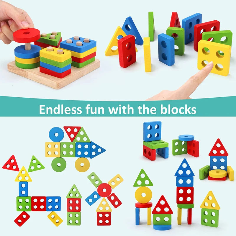 ELMAS Montessori Wooden Puzzles for Kids Early Learning - Al Masam Stationery LLC