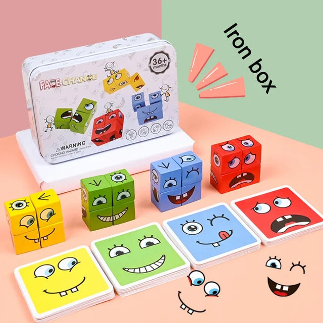 ELMAS Creative Cube Change Blocks Montessori Puzzle Game - Al Masam Stationery LLC