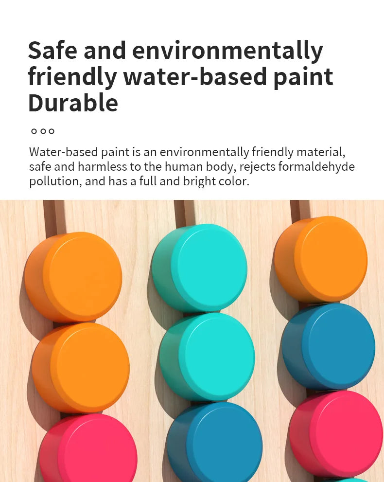 ELMAS Montessori Wooden Color Shape Matching Game Board - Al Masam Stationery LLC