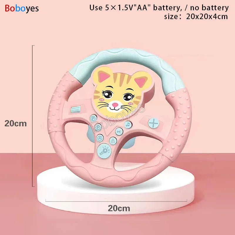 ELMAS Infant Shining Electric Steering Wheel Toy for Kids - Al Masam Stationery LLC