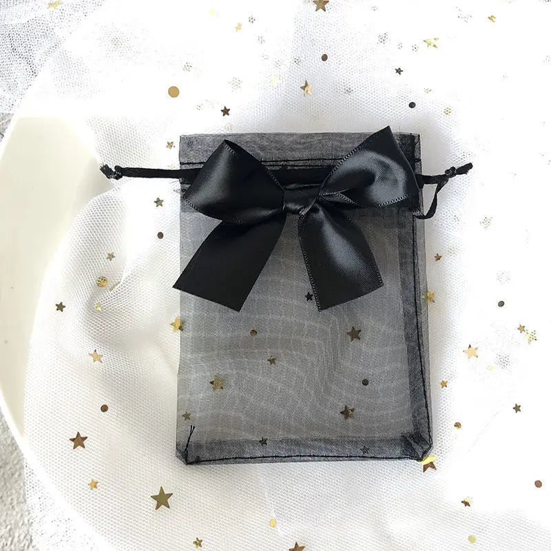 ELMAS 50/100Pcs Multicolor Organza Bags With Bow - Al Masam Stationery LLC