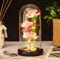 ELMAS Elegant LED Galaxy Rose Trio - Perfect Gift!