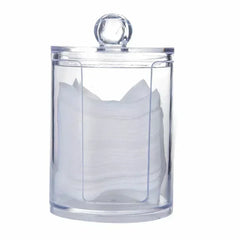 ELMAS Acrylic Storage Box Round Jar Organizer for Makeup - Al Masam Stationery LLC