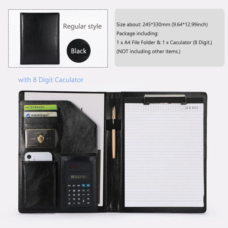 ELMAS Executive Leather Padfolio for Professionals - Al Masam Stationery LLC