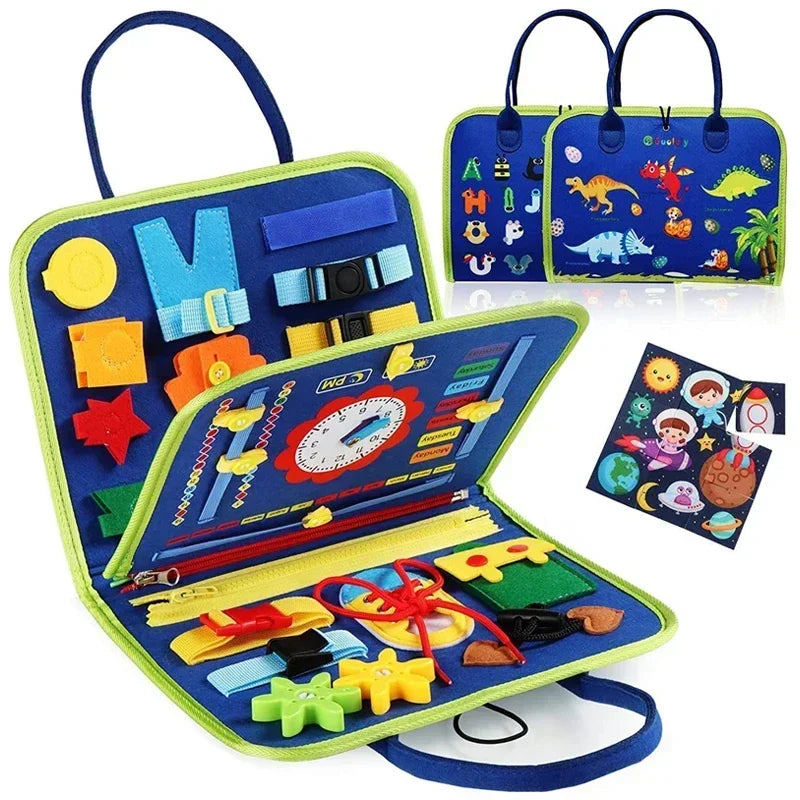 ELMAS: Montessori Kids Travel Toy Felt Activity Book - Al Masam Stationery LLC