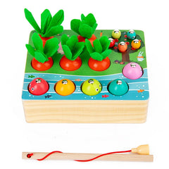 ELMAS Montessori Shape Sorter Carrot Harvest Game Toys