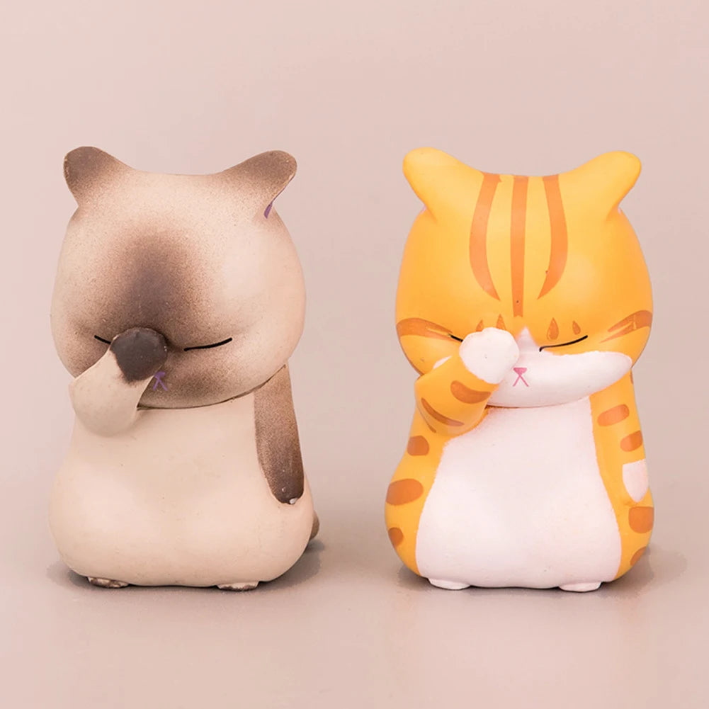 ELMAS Kawaii Cute Cat Doll Ornament Mini Model Figure - Al Masam Stationery LLC