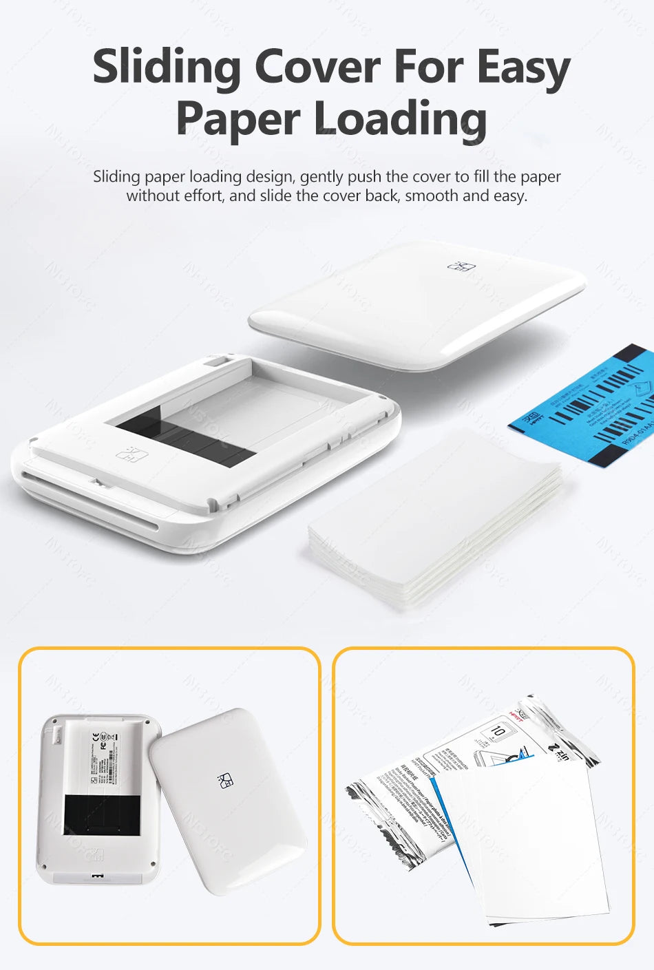 ELMAS Portable Bluetooth Mini Photo Printer for 2x3 Sticky Prints - Al Masam Stationery LLC