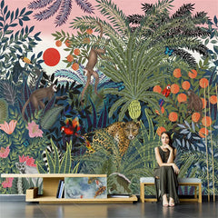 ELMAS American Rural Animal Landscape 3D Wallpaper Mural - Al Masam Stationery LLC