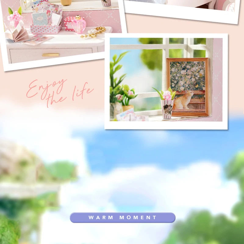 ELMAS Enchanted Dollhouse Kit with LED Lights & Furniture - Al Masam Stationery LLC